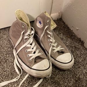 Gray high top converse